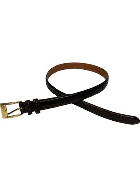 Ralph Lauren Croc Embossed Genuine Leather Belt